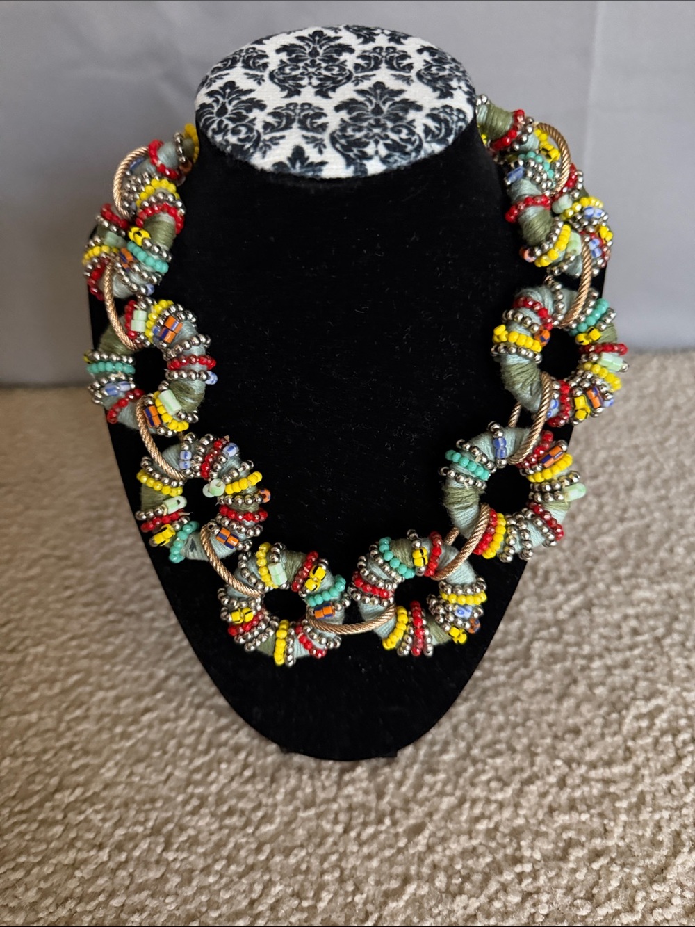 Multicolor Beaded Statement Necklace - Women's Jewelry